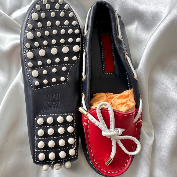 New CH Carolina Herrera Red and Black Loafers for girls - Picture 7 of 13